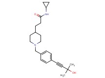 N-cyclopropyl-3-{1-[4-(3-hydroxy-3-methyl-1-butyn-1-yl)benzyl]-4-piperidinyl}propanamide