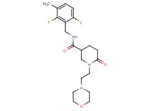 N-(2,6-difluoro-3-methylbenzyl)-1-[2-(4-morpholinyl)ethyl]-6-oxo-3-piperidinecarboxamide