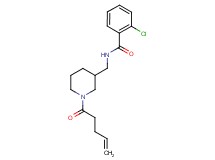 2-chloro-N-{[1-(4-pentenoyl)-3-piperidinyl]methyl}benzamide