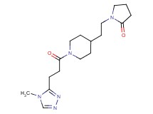 1-(2-{1-[3-(4-methyl-4H-1,2,4-triazol-3-yl)propanoyl]-4-piperidinyl}ethyl)-2-pyrrolidinone