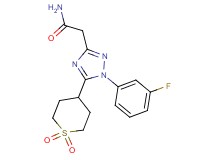 2-[5-(1,1-dioxidotetrahydro-2H-thiopyran-4-yl)-1-(3-fluorophenyl)-1H-1,2,4-triazol-3-yl]acetamide