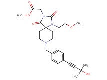 methyl [8-[4-(3-hydroxy-3-methyl-1-butyn-1-yl)benzyl]-1-(2-methoxyethyl)-2,4-dioxo-1,3,8-triazaspiro[4.5]dec-3-yl]acetate