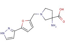 3-amino-1-{[5-(1H-pyrazol-3-yl)-2-furyl]methyl}pyrrolidine-3-carboxylic acid