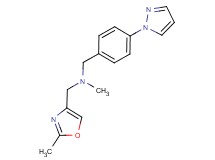 N-methyl-1-(2-methyl-1,3-oxazol-4-yl)-N-[4-(1H-pyrazol-1-yl)benzyl]methanamine