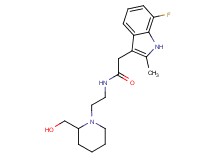 2-(7-fluoro-2-methyl-1H-indol-3-yl)-N-{2-[2-(hydroxymethyl)-1-piperidinyl]ethyl}acetamide