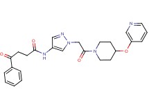 4-oxo-N-(1-{2-oxo-2-[4-(3-pyridinyloxy)-1-piperidinyl]ethyl}-1H-pyrazol-4-yl)-4-phenylbutanamide
