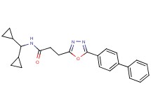 3-[5-(4-biphenylyl)-1,3,4-oxadiazol-2-yl]-N-(dicyclopropylmethyl)propanamide