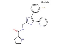 N-{[4-(3-fluorophenyl)-5-(2-pyridinyl)-1H-imidazol-2-yl]methyl}-L-prolinamide dihydrochloride