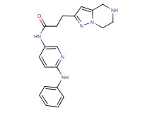 N-(6-anilino-3-pyridinyl)-3-(4,5,6,7-tetrahydropyrazolo[1,5-a]pyrazin-2-yl)propanamide hydrochloride