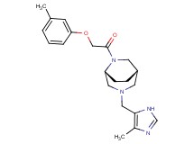 (1S*,5R*)-3-[(4-methyl-1H-imidazol-5-yl)methyl]-6-[(3-methylphenoxy)acetyl]-3,6-diazabicyclo[3.2.2]nonane