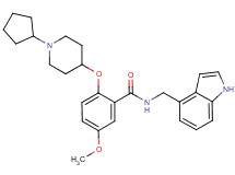 2-[(1-cyclopentyl-4-piperidinyl)oxy]-N-(1H-indol-4-ylmethyl)-5-methoxybenzamide