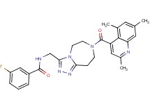 3-fluoro-N-({7-[(2,5,7-trimethyl-4-quinolinyl)carbonyl]-6,7,8,9-tetrahydro-5H-[1,2,4]triazolo[4,3-d][1,4]diazepin-3-yl}methyl)benzamide
