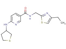 N-[(4-ethyl-1,3-thiazol-2-yl)methyl]-6-(tetrahydro-3-thienylamino)nicotinamide