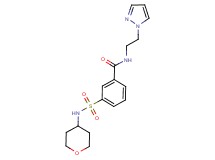 N-[2-(1H-pyrazol-1-yl)ethyl]-3-[(tetrahydro-2H-pyran-4-ylamino)sulfonyl]benzamide
