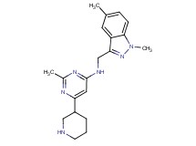 N-[(1,5-dimethyl-1H-indazol-3-yl)methyl]-2-methyl-6-piperidin-3-ylpyrimidin-4-amine