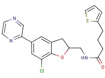 N-{[7-chloro-5-(2-pyrazinyl)-2,3-dihydro-1-benzofuran-2-yl]methyl}-4-(2-thienyl)butanamide