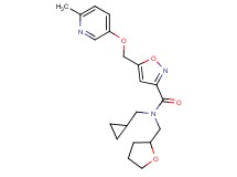 N-(cyclopropylmethyl)-5-{[(6-methyl-3-pyridinyl)oxy]methyl}-N-(tetrahydro-2-furanylmethyl)-3-isoxazolecarboxamide