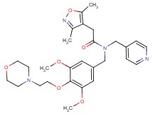N-{3,5-dimethoxy-4-[2-(4-morpholinyl)ethoxy]benzyl}-2-(3,5-dimethyl-4-isoxazolyl)-N-(4-pyridinylmethyl)acetamide