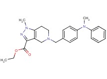 ethyl 1-methyl-5-{4-[methyl(phenyl)amino]benzyl}-4,5,6,7-tetrahydro-1H-pyrazolo[4,3-c]pyridine-3-carboxylate