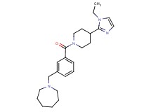 1-(3-{[4-(1-ethyl-1H-imidazol-2-yl)piperidin-1-yl]carbonyl}benzyl)azepane