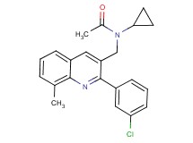 N-{[2-(3-chlorophenyl)-8-methyl-3-quinolinyl]methyl}-N-cyclopropylacetamide