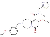 9-methoxy-3-(3-methoxybenzyl)-N-methyl-7-oxo-N-(1,3-thiazol-2-ylmethyl)-1,2,3,4,5,7-hexahydropyrido[1,2-d][1,4]diazepine-10-carboxamide