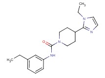 4-(1-ethyl-1H-imidazol-2-yl)-N-(3-ethylphenyl)-1-piperidinecarboxamide