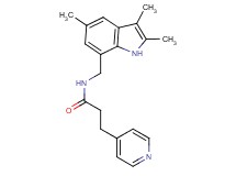 3-(4-pyridinyl)-N-[(2,3,5-trimethyl-1H-indol-7-yl)methyl]propanamide