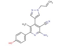 4-(1-allyl-1H-pyrazol-4-yl)-2-amino-6-(4-hydroxyphenyl)-5-methylnicotinonitrile