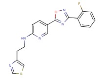5-[3-(2-fluorophenyl)-1,2,4-oxadiazol-5-yl]-N-[2-(1,3-thiazol-4-yl)ethyl]-2-pyridinamine