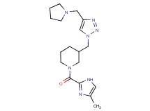 1-[(4-methyl-1H-imidazol-2-yl)carbonyl]-3-{[4-(pyrrolidin-1-ylmethyl)-1H-1,2,3-triazol-1-yl]methyl}piperidine