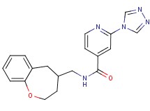 N-(2,3,4,5-tetrahydro-1-benzoxepin-4-ylmethyl)-2-(4H-1,2,4-triazol-4-yl)isonicotinamide
