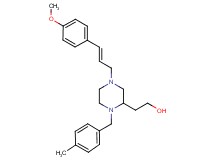 2-[4-[(2E)-3-(4-methoxyphenyl)-2-propen-1-yl]-1-(4-methylbenzyl)-2-piperazinyl]ethanol