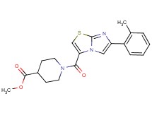 methyl 1-{[6-(2-methylphenyl)imidazo[2,1-b][1,3]thiazol-3-yl]carbonyl}-4-piperidinecarboxylate