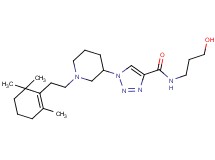 N-(3-hydroxypropyl)-1-{1-[2-(2,6,6-trimethyl-1-cyclohexen-1-yl)ethyl]-3-piperidinyl}-1H-1,2,3-triazole-4-carboxamide