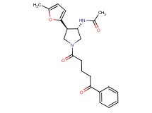 N-[(3S*,4R*)-4-(5-methyl-2-furyl)-1-(5-oxo-5-phenylpentanoyl)pyrrolidin-3-yl]acetamide