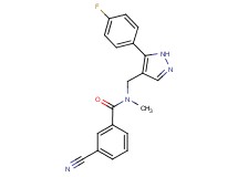 3-cyano-N-{[5-(4-fluorophenyl)-1H-pyrazol-4-yl]methyl}-N-methylbenzamide