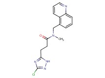 3-(3-chloro-1H-1,2,4-triazol-5-yl)-N-methyl-N-(5-quinolinylmethyl)propanamide