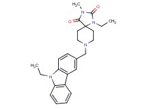 1-ethyl-8-[(9-ethyl-9H-carbazol-3-yl)methyl]-3-methyl-1,3,8-triazaspiro[4.5]decane-2,4-dione