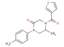 5-methyl-1-(4-methylphenyl)-4-(3-thienylcarbonyl)-2-piperazinone