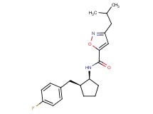 N-[(1S*,2S*)-2-(4-fluorobenzyl)cyclopentyl]-3-isobutyl-5-isoxazolecarboxamide
