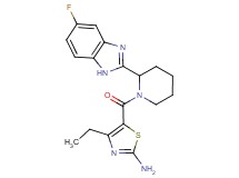 4-ethyl-5-{[2-(5-fluoro-1H-benzimidazol-2-yl)-1-piperidinyl]carbonyl}-1,3-thiazol-2-amine