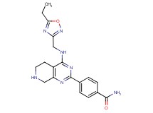 4-(4-{[(5-ethyl-1,2,4-oxadiazol-3-yl)methyl]amino}-5,6,7,8-tetrahydropyrido[3,4-d]pyrimidin-2-yl)benzamide