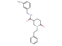 N-(3-methylbenzyl)-6-oxo-1-(2-phenylethyl)-3-piperidinecarboxamide