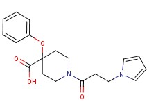 4-phenoxy-1-[3-(1H-pyrrol-1-yl)propanoyl]piperidine-4-carboxylic acid