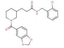 3-[1-(1,3-benzodioxol-5-ylcarbonyl)-3-piperidinyl]-N-(2-chlorobenzyl)propanamide