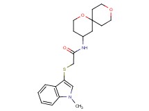 N-1,9-dioxaspiro[5.5]undec-4-yl-2-[(1-methyl-1H-indol-3-yl)thio]acetamide