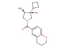 (3R*,4R*)-3-cyclobutyl-1-(3,4-dihydro-2H-chromen-6-ylcarbonyl)-4-methyl-3-pyrrolidinol
