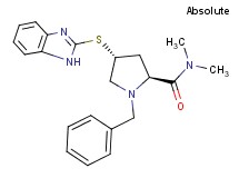 (4R)-4-(1H-benzimidazol-2-ylthio)-1-benzyl-N,N-dimethyl-L-prolinamide
