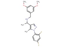 1-[1-(2,4-difluorophenyl)-5-methyl-1H-pyrazol-4-yl]-N-(3,5-dimethoxybenzyl)ethanamine
